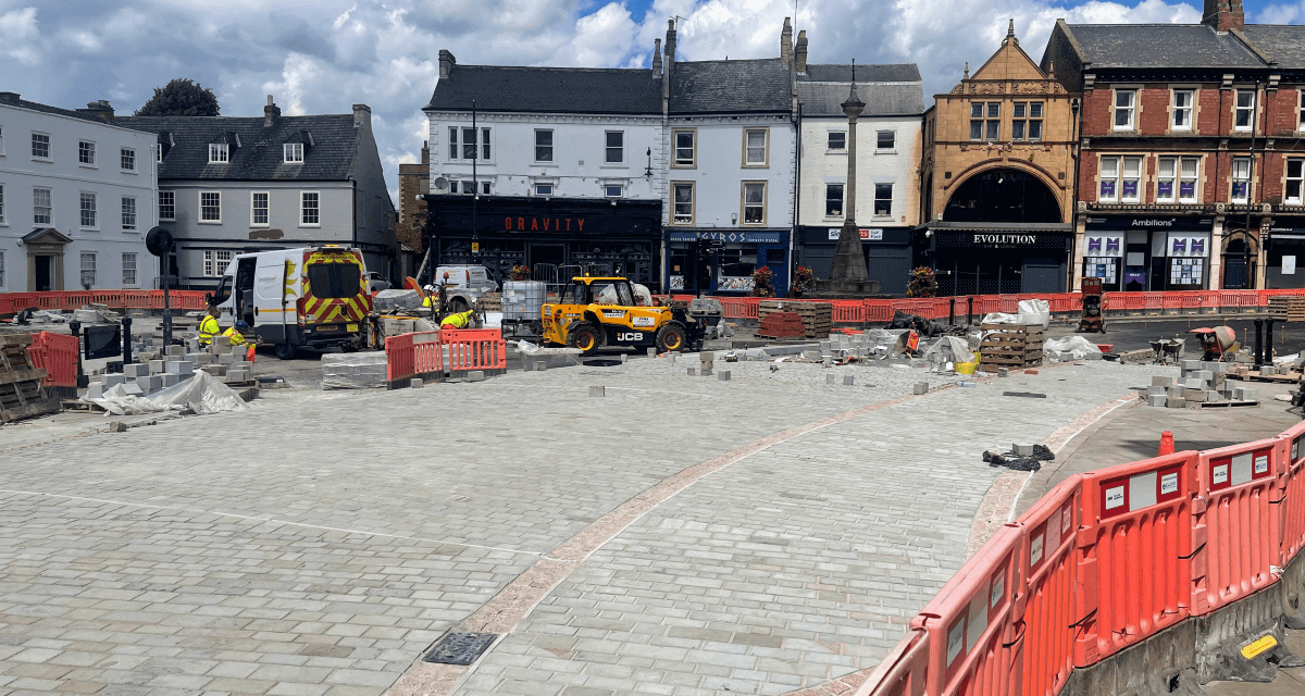 One month to go until end of Grantham Market Place works