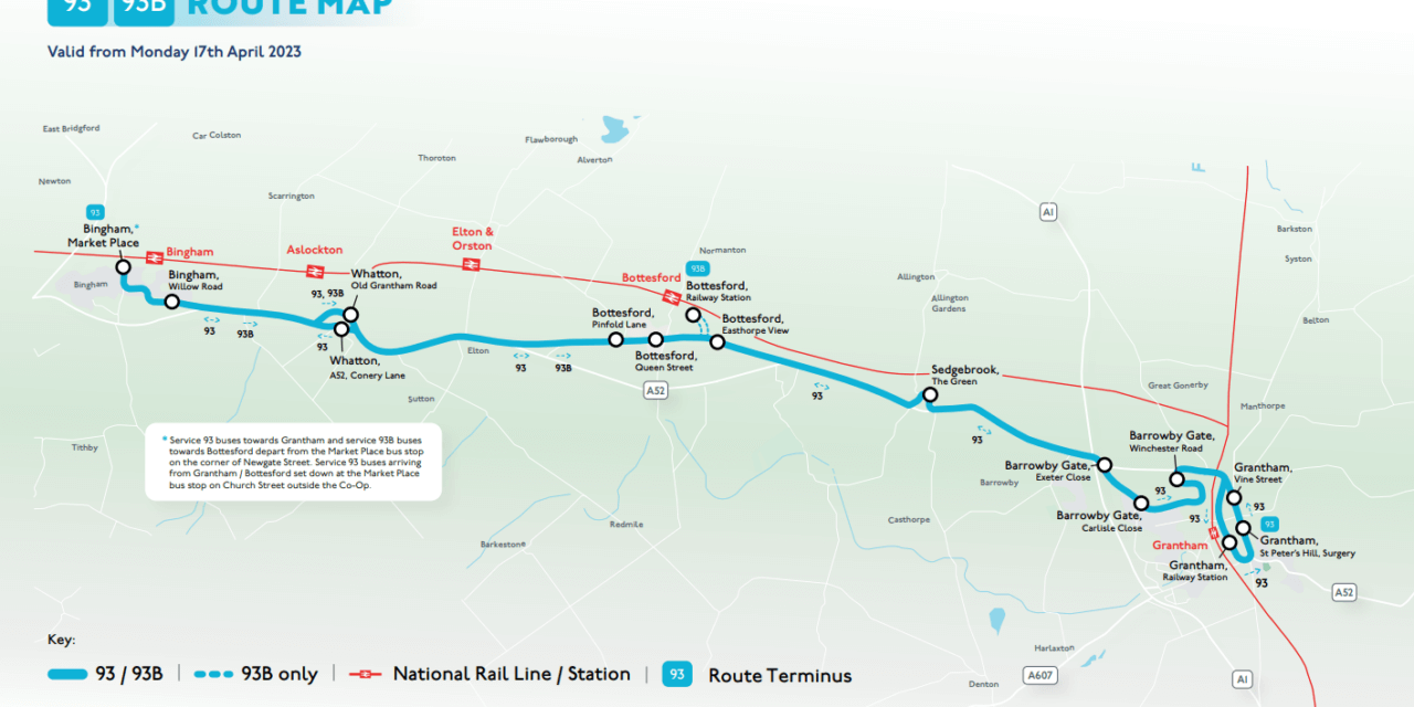 New and Improved Bus Service 93 to Launch on March 31st, Expanding Connectivity to Nottingham