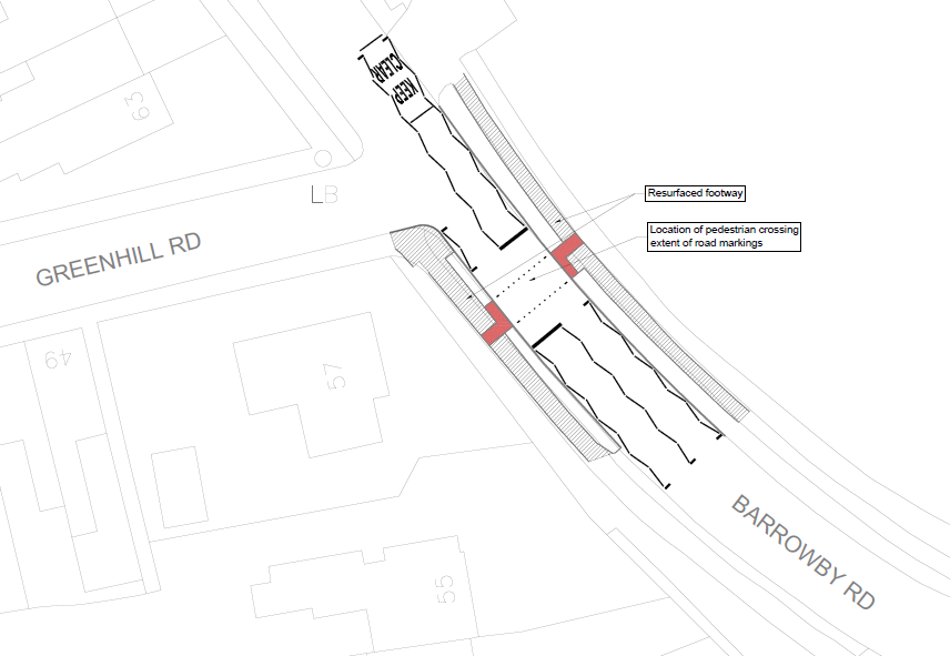 Barrowby Rd / Greenhill Rd Pedestrian Crossing